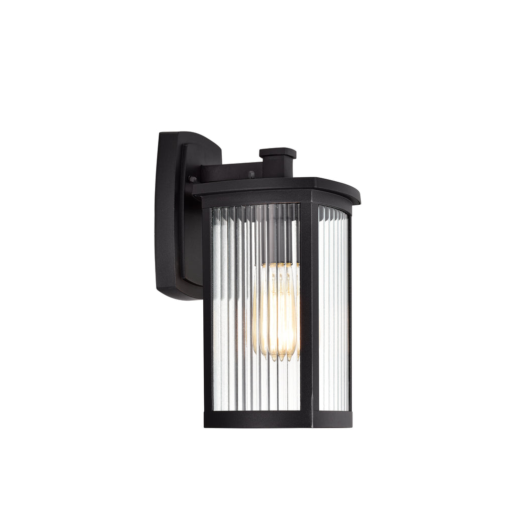 RADIANCE goods 1 Light Textured Black Outdoor Wall Sconce 14