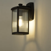 Load image into Gallery viewer, RADIANCE goods 1 Light Textured Black Outdoor Wall Sconce 14&quot; Tall
