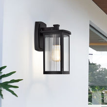 Load image into Gallery viewer, RADIANCE goods 1 Light Textured Black Outdoor Wall Sconce 14&quot; Tall
