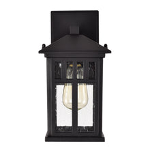 Load image into Gallery viewer, RADIANCE goods 1 Light Textured Black Outdoor Wall Sconce 12&quot; Tall
