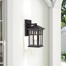 Load image into Gallery viewer, RADIANCE goods 1 Light Textured Black Outdoor Wall Sconce 12&quot; Tall
