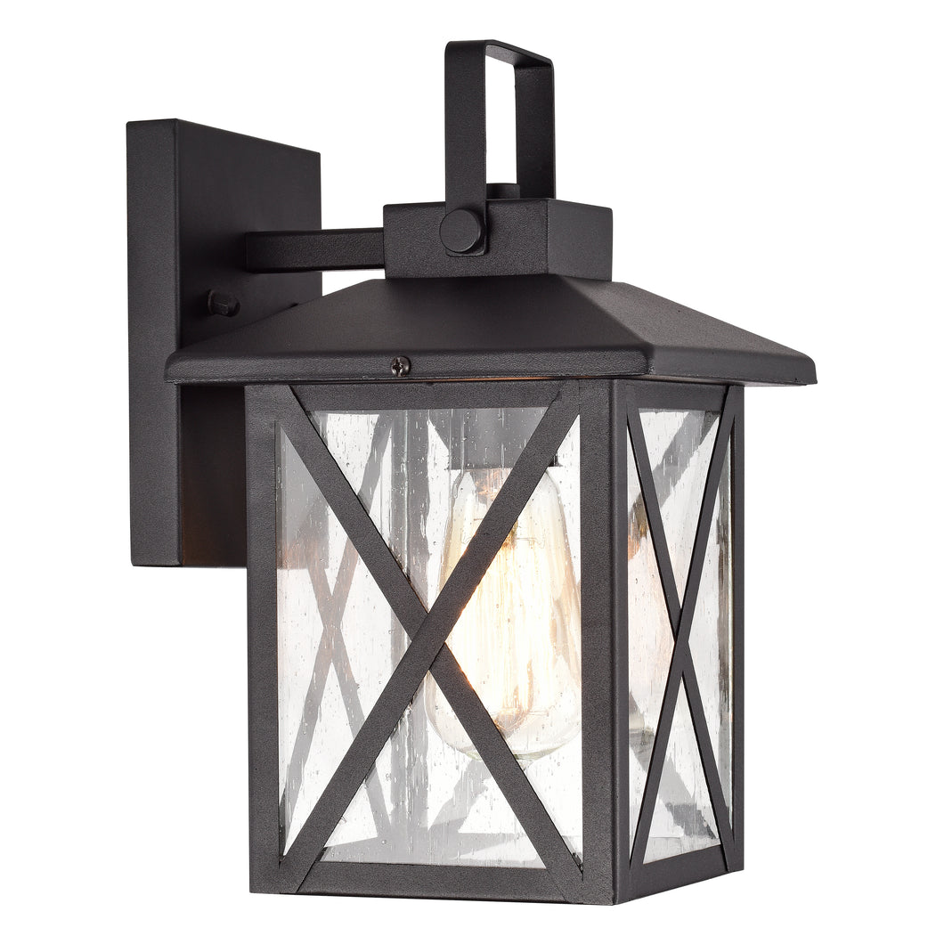 RADIANCE goods 1 Light Textured Black Outdoor Wall Sconce 11