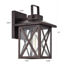 Load image into Gallery viewer, RADIANCE goods 1 Light Oil Rubbed Bronze Outdoor Wall Sconce 11&quot; Tall
