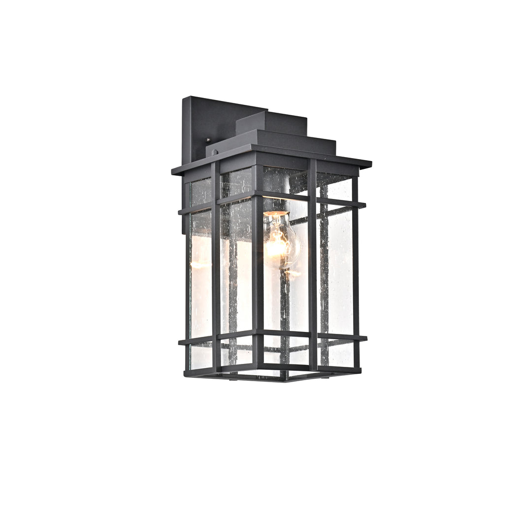 RADIANCE goods 1 Light Textured Black Outdoor Wall Sconce 14