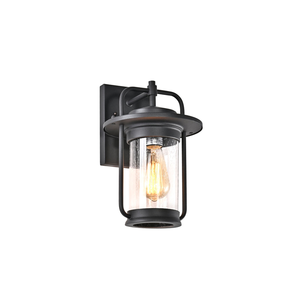 RADIANCE goods 1 Light Textured Black Outdoor Wall Sconce 13