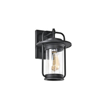 Load image into Gallery viewer, RADIANCE goods 1 Light Textured Black Outdoor Wall Sconce 13&quot; Tall
