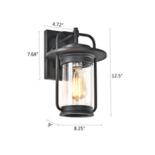 Load image into Gallery viewer, RADIANCE goods 1 Light Textured Black Outdoor Wall Sconce 13&quot; Tall
