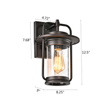 Load image into Gallery viewer, RADIANCE goods 1 Light Rubbed Bronze Outdoor Wall Sconce 13&quot; Tall
