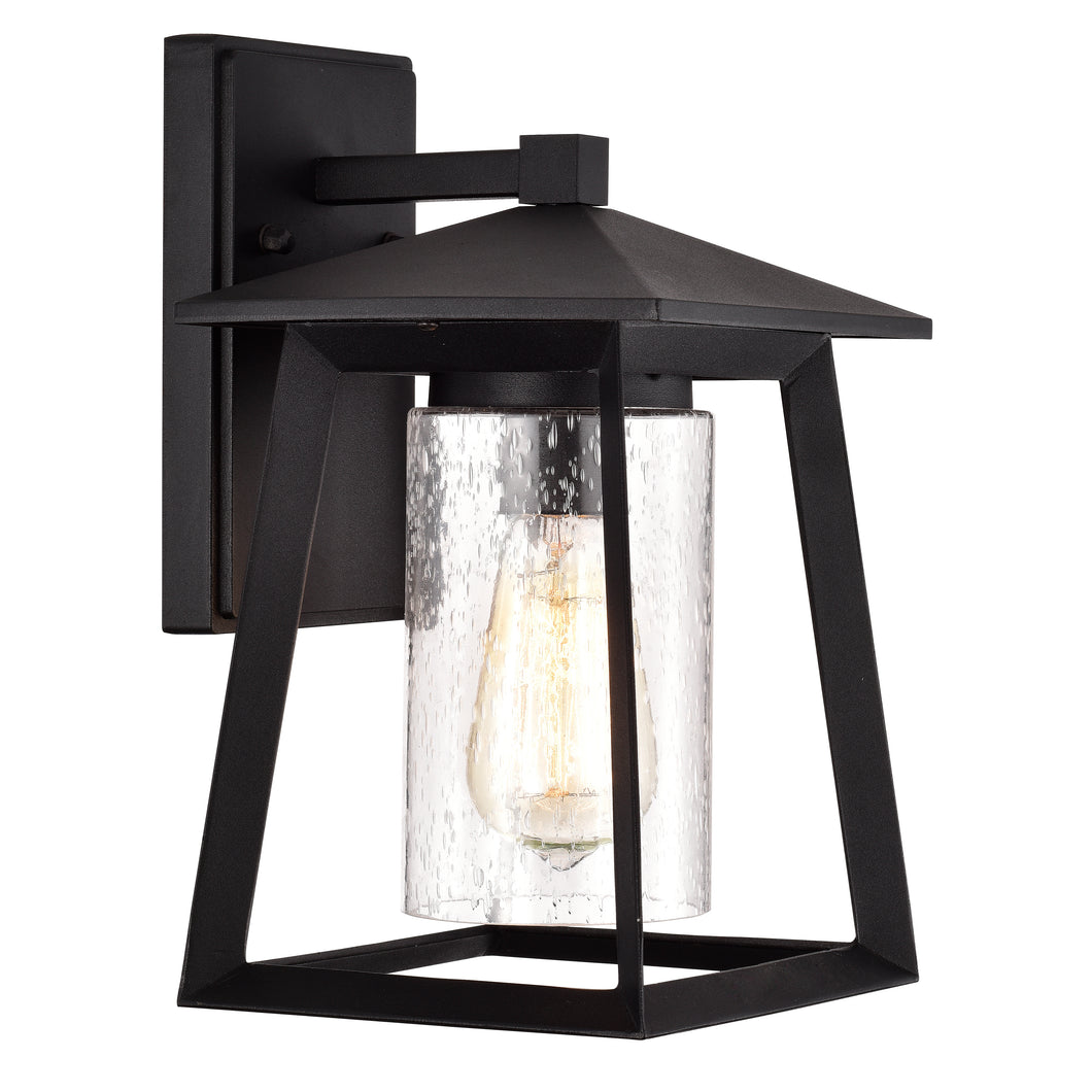 RADIANCE goods 1 Light Textured Black Outdoor Wall Sconce 11