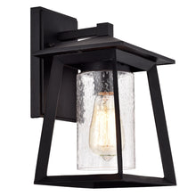 Load image into Gallery viewer, RADIANCE goods 1 Light Textured Black Outdoor Wall Sconce 11&quot; Tall
