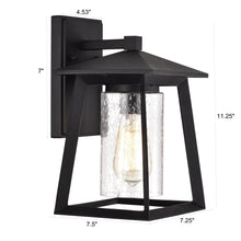 Load image into Gallery viewer, RADIANCE goods 1 Light Textured Black Outdoor Wall Sconce 11&quot; Tall
