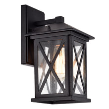 Load image into Gallery viewer, RADIANCE goods 1 Light Textured Black Outdoor Wall Sconce 12&quot; Tall
