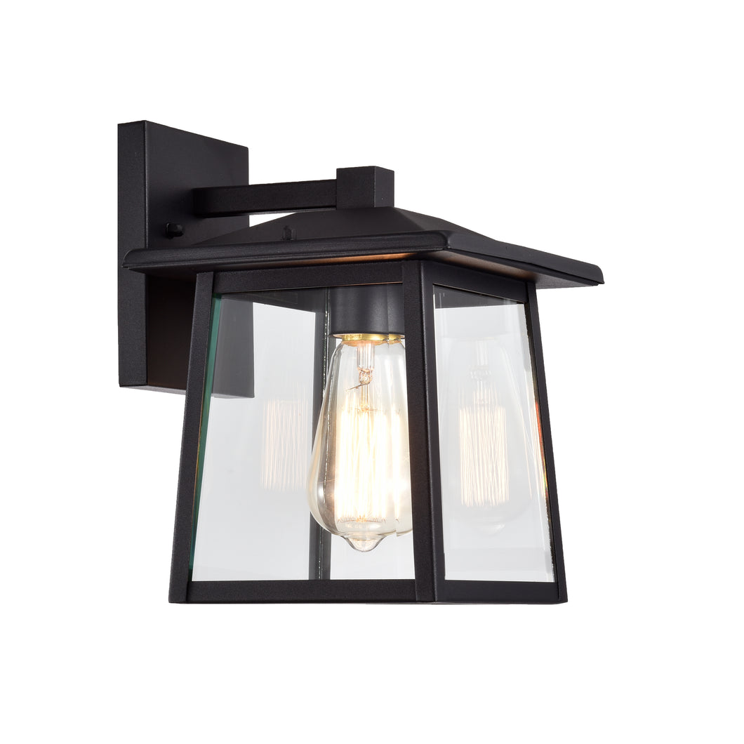 RADIANCE goods 1 Light Textured Black Outdoor Wall Sconce 11