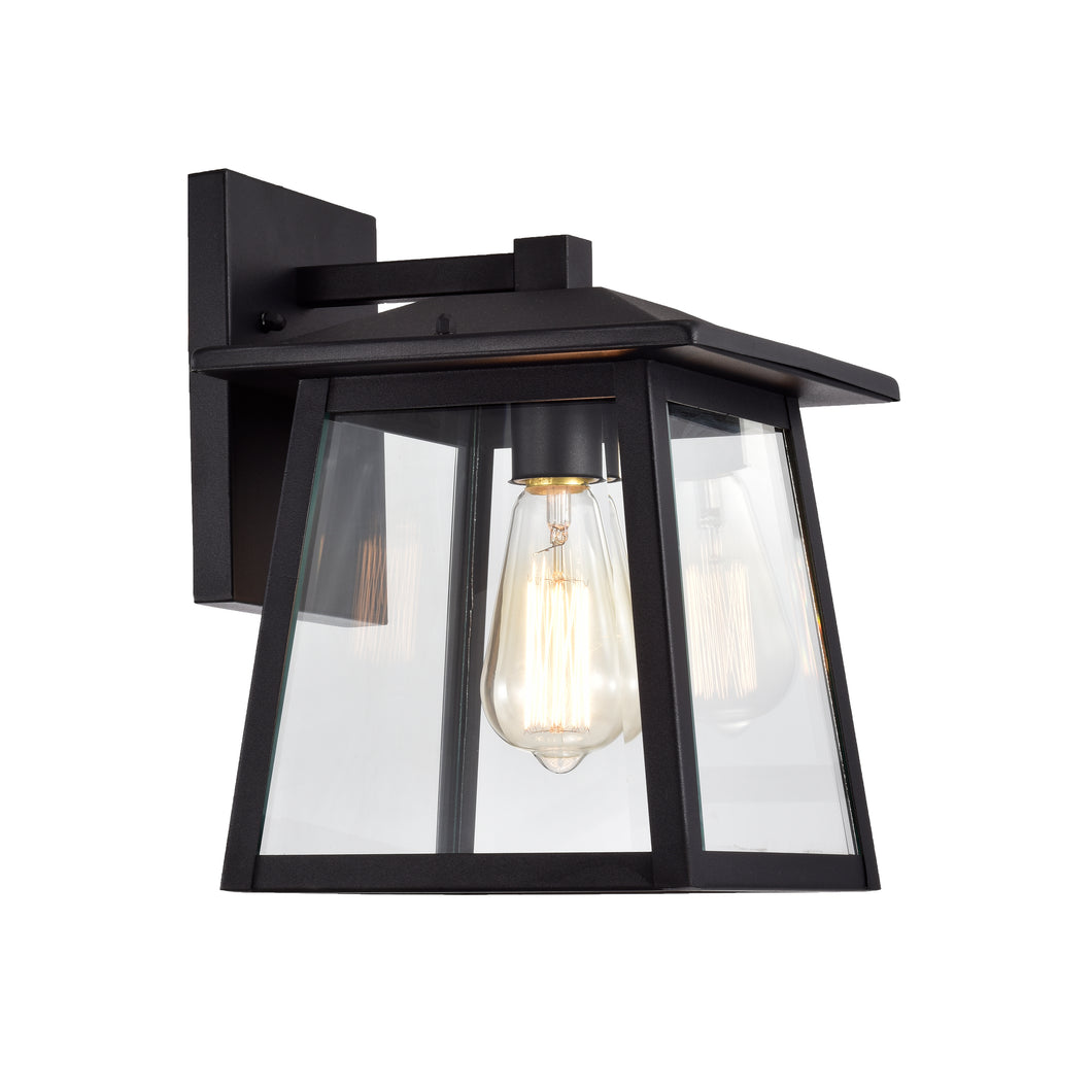 RADIANCE goods 1 Light Textured Black Outdoor Wall Sconce 12