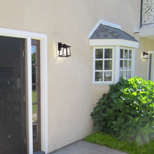 Load image into Gallery viewer, RADIANCE goods 1 Light Textured Black Outdoor Wall Sconce 12&quot; Tall
