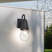 Load image into Gallery viewer, RADIANCE goods 1 Light Textured Black Outdoor Wall Sconce 13&quot; Tall
