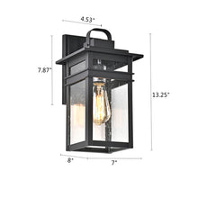 Load image into Gallery viewer, RADIANCE goods 1 Light Textured Black Outdoor Wall Sconce 13&quot; Tall
