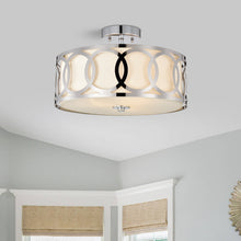 Load image into Gallery viewer, RADIANCE goods 3 Light Chrome Semi-Flush Ceiling Mount 15&quot; Wide
