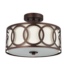 Load image into Gallery viewer, RADIANCE goods 2 Light Rubbed Bronze Semi-Flush Ceiling Mount 13&quot; Wide
