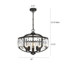 Load image into Gallery viewer, RADIANCE goods Transitional 5 Light Rubbed Bronze Ceiling Pendant 20&quot; Width
