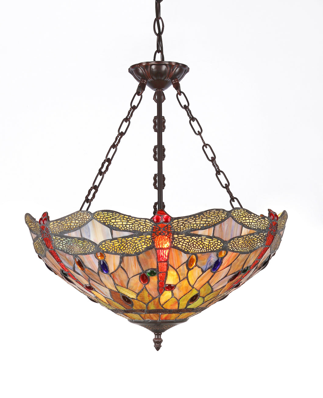 RADIANCE goods Dragonfly-Style 3 Light Inverted Ceiling Pendant 18