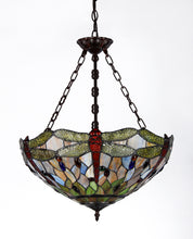 Load image into Gallery viewer, RADIANCE goods Dragonfly-Style 3 Light Inverted Ceiling Pendant 18&quot; Shade
