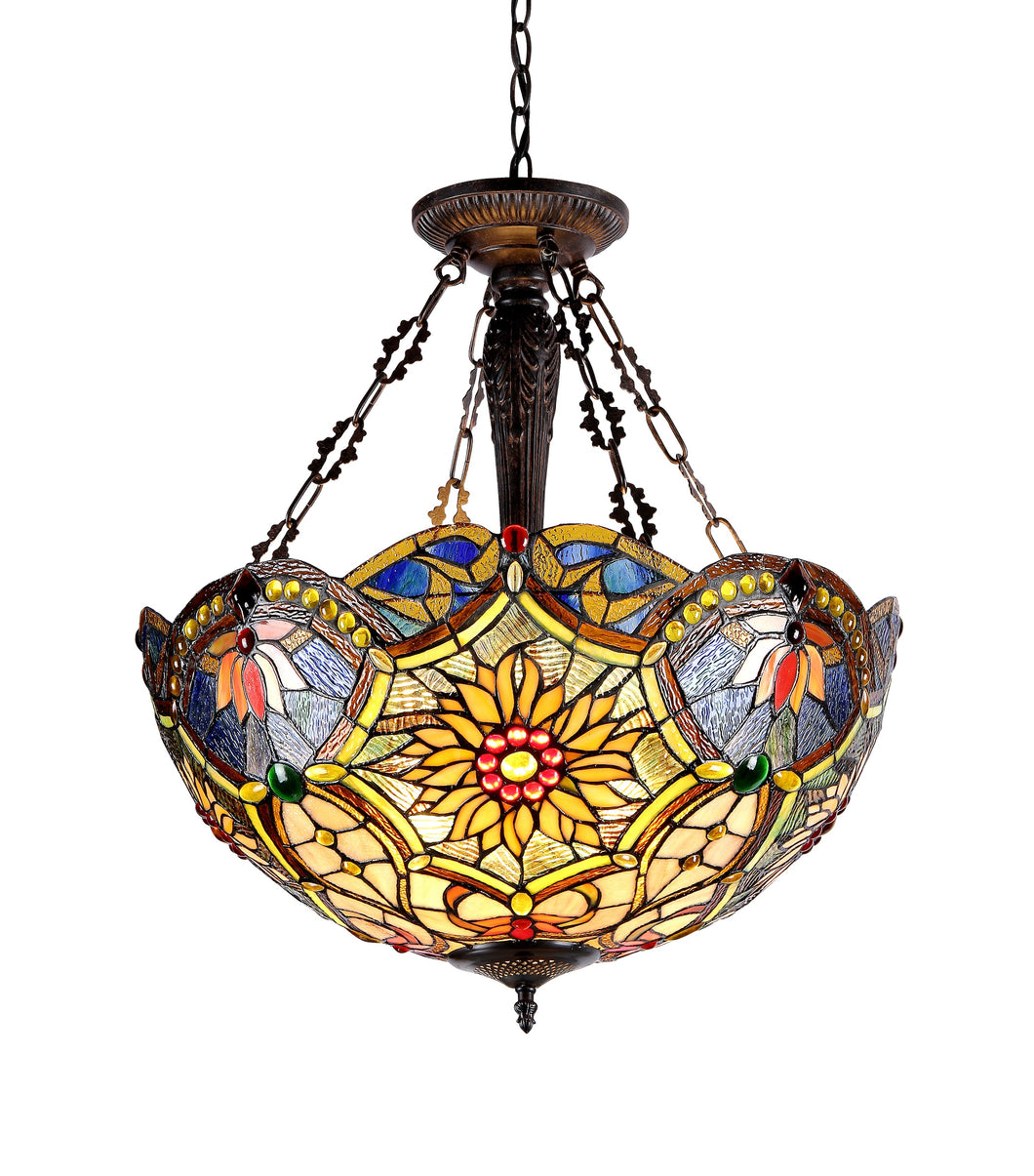 RADIANCE goods Victorian-Style 3 Light Inverted Ceiling Pendant 21