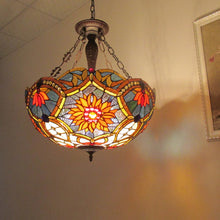 Load image into Gallery viewer, RADIANCE goods Victorian-Style 3 Light Inverted Ceiling Pendant 21&quot; Shade
