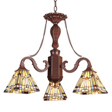 Load image into Gallery viewer, RADIANCE goods Tiffany-Style 3 Light Chandelier 23&quot; Wide
