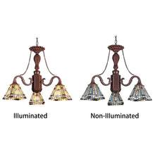 Load image into Gallery viewer, RADIANCE goods Tiffany-Style 3 Light Chandelier 23&quot; Wide
