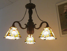 Load image into Gallery viewer, RADIANCE goods Tiffany-Style 3 Light Chandelier 23&quot; Wide
