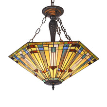 Load image into Gallery viewer, RADIANCE goods Mission-Style 3 Light Inverted Ceiling Pendant 24&quot; Shade
