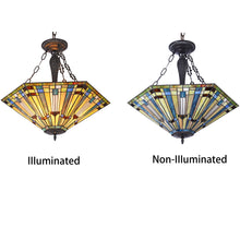 Load image into Gallery viewer, RADIANCE goods Mission-Style 3 Light Inverted Ceiling Pendant 24&quot; Shade
