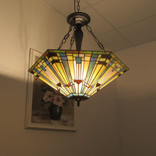 Load image into Gallery viewer, RADIANCE goods Mission-Style 3 Light Inverted Ceiling Pendant 24&quot; Shade
