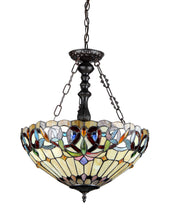 Load image into Gallery viewer, RADIANCE goods Victorian-Style 3 Light Inverted Ceiling Pendant 18&quot; Shade
