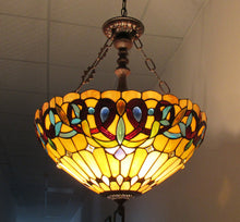 Load image into Gallery viewer, RADIANCE goods Victorian-Style 3 Light Inverted Ceiling Pendant 18&quot; Shade

