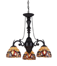 Load image into Gallery viewer, RADIANCE goods Tiffany-Style 3 Light Chandelier 20.5&quot; Wide
