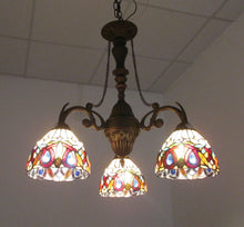 Load image into Gallery viewer, RADIANCE goods Tiffany-Style 3 Light Chandelier 20.5&quot; Wide
