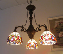 Load image into Gallery viewer, RADIANCE goods Tiffany-Style 3 Light Chandelier 20.5&quot; Wide
