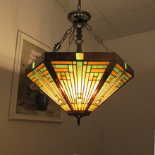 Load image into Gallery viewer, RADIANCE goods Mission-Style 3 Light Inverted Ceiling Pendant 22&quot; Shade
