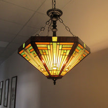 Load image into Gallery viewer, RADIANCE goods Mission-Style 3 Light Inverted Ceiling Pendant 22&quot; Shade
