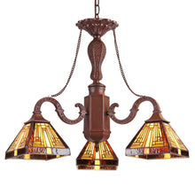 Load image into Gallery viewer, RADIANCE goods Tiffany-Style 3 Light Chandelier 23&quot; Wide
