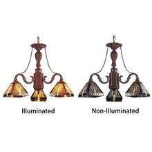 Load image into Gallery viewer, RADIANCE goods Tiffany-Style 3 Light Chandelier 23&quot; Wide
