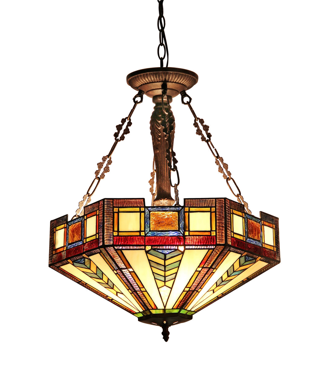 RADIANCE goods Mission-Style 3 Light Inverted Ceiling Pendant 20