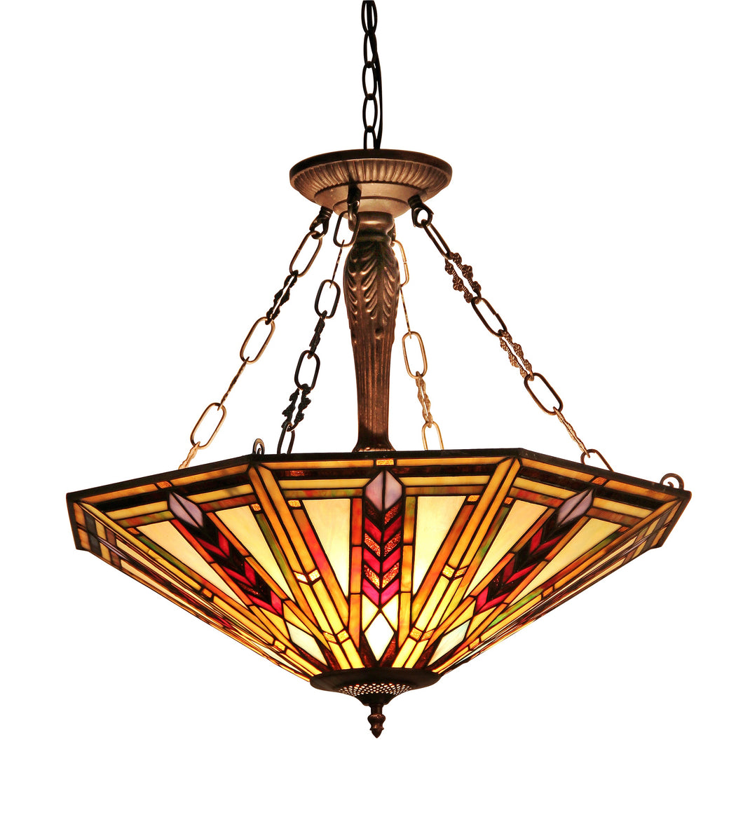 RADIANCE goods Mission-Style 3 Light Inverted Ceiling Pendant 25