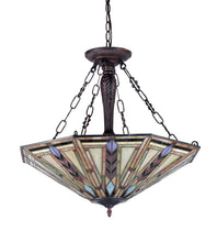 Load image into Gallery viewer, RADIANCE goods Mission-Style 3 Light Inverted Ceiling Pendant 25&quot; Shade
