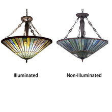 Load image into Gallery viewer, RADIANCE goods Geometric-Style 3 Light Inverted Ceiling Pendant 22&quot; Shade
