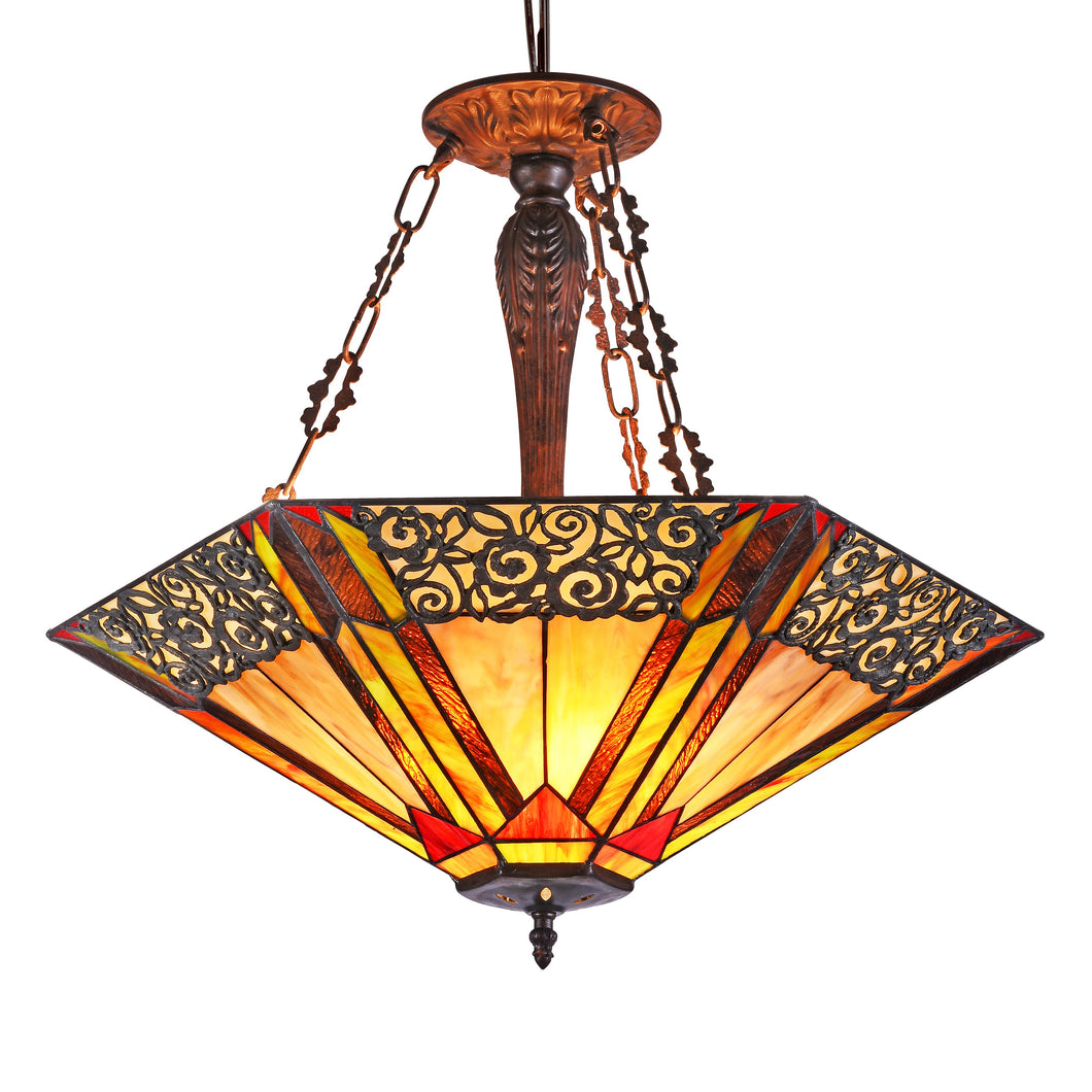 RADIANCE goods Mission-Style 3 Light Inverted Ceiling Pendant 24