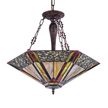 Load image into Gallery viewer, RADIANCE goods Mission-Style 3 Light Inverted Ceiling Pendant 24&quot; Shade
