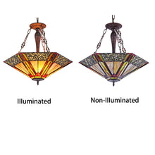 Load image into Gallery viewer, RADIANCE goods Mission-Style 3 Light Inverted Ceiling Pendant 24&quot; Shade
